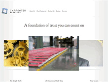Tablet Screenshot of carpenterbenefits.com